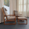 Pair Of Danish Modern Lounge Chair Ottoman Sets By Børge Mogensen