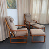Pair Of Danish Modern Lounge Chair Ottoman Sets By Børge Mogensen