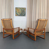 Pair Of Danish Modern Lounge Chair Ottoman Sets By Børge Mogensen