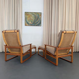 Pair Of Danish Modern Lounge Chair Ottoman Sets By Børge Mogensen