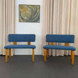 Mid-Century Modern Maple Bentwood And Bouclé Benches By Thonet