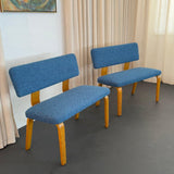 Mid-Century Modern Maple Bentwood And Bouclé Benches By Thonet