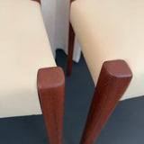 Set Of Six Danish Modern Teak And Leather Dining Chairs By Arne Hovmand-Olsen