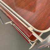 Art Deco Aluminum Bar Cart Trolley With Bakelite Tray Handles