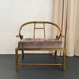 Hollywood Regency Brass "Empress" Chair By Warren Lloyd For Mastercraft