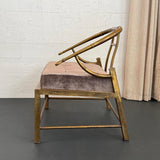 Hollywood Regency Brass "Empress" Chair By Warren Lloyd For Mastercraft