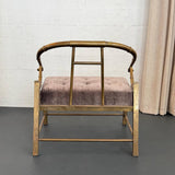 Hollywood Regency Brass "Empress" Chair By Warren Lloyd For Mastercraft