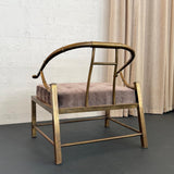 Hollywood Regency Brass "Empress" Chair By Warren Lloyd For Mastercraft