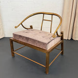 Hollywood Regency Brass "Empress" Chair By Warren Lloyd For Mastercraft