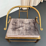 Hollywood Regency Brass "Empress" Chair By Warren Lloyd For Mastercraft