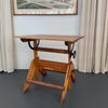 Mid-Century Industrial Adjustable Maple Drafting Table