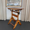 Mid-Century Industrial Adjustable Maple Drafting Table