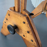 Mid-Century Industrial Adjustable Maple Drafting Table