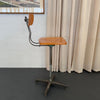 Industrial Maple And Steel Adjustable Factory Chair Stool By Adjustrite