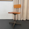 Industrial Maple And Steel Adjustable Factory Chair Stool By Adjustrite