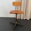 Industrial Maple And Steel Adjustable Factory Chair Stool By Adjustrite