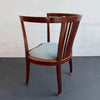 Regency Style Mahogany Rolling Barrel Back Armchair