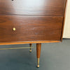 Mid-Century Modern Brass And Walnut Credenza Dresser