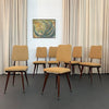 Set Of Six Italian Mid-Century Modern Mahogany Dining Chairs