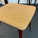 Set Of Six Italian Mid-Century Modern Mahogany Dining Chairs