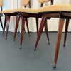 Set Of Six Italian Mid-Century Modern Mahogany Dining Chairs