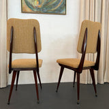 Set Of Six Italian Mid-Century Modern Mahogany Dining Chairs