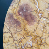 Art Deco Blush Pink Marble Pedestal Bistro Dining Table