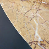 Art Deco Blush Pink Marble Pedestal Bistro Dining Table