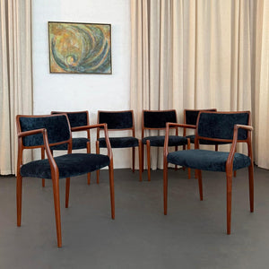 Set Of Six Scandinavian Modern Teak Dining Chairs By Niels Otto Møller