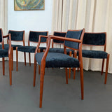 Set Of Six Scandinavian Modern Teak Dining Chairs By Niels Otto Møller