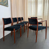 Set Of Six Scandinavian Modern Teak Dining Chairs By Niels Otto Møller