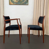 Set Of Six Scandinavian Modern Teak Dining Chairs By Niels Otto Møller