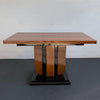 Art Deco Mahogany Flip-Top Console Dining Table