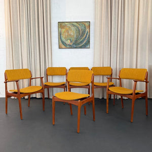 Set Of Six Scandinavian Modern Teak Dining Chairs By Erik Buch
