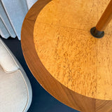 Edward Wormley For Dunbar Teardrop Slipper Chairs With Snack Table Floor Lamp