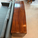 Scandinavian Modern Curved Front Rosewood Tambour Credenza