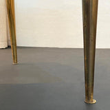 Italian Mid-Century Modern Round Brass And Marble Coffee Table