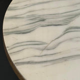 Italian Mid-Century Modern Round Brass And Marble Coffee Table