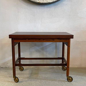 Danish Modern Rosewood Extension Side Table Trolley By Kurt Östervig