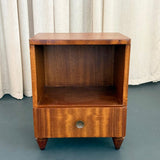 Mid-Century Art Deco Satinwood End Table Nightstand
