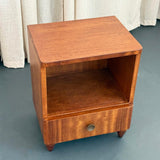 Mid-Century Art Deco Satinwood End Table Nightstand