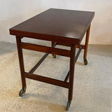 Danish Modern Rosewood Extension Side Table Trolley By Kurt Östervig