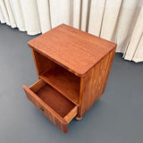 Mid-Century Art Deco Satinwood End Table Nightstand