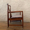 Danish Modern Walnut Teak Rolling Armchair For John Stuart