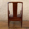 Danish Modern Walnut Teak Rolling Armchair For John Stuart