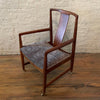 Danish Modern Walnut Teak Rolling Armchair For John Stuart