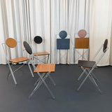 Set Of Six Post-Modern R.J.C. Reversible Folding Chairs By René-Jean Caillette
