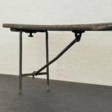 1940s Long Industrial US Navy Folding Nautical Campaign Bench