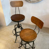 Pair Of Industrial Height Adjustable Swivel Toledo Stools