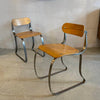 Pair Of Ply And Steel Health Chairs By Herman Sperlich For Ironite